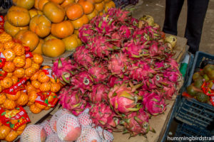 Dragon fruit and small sized Orange