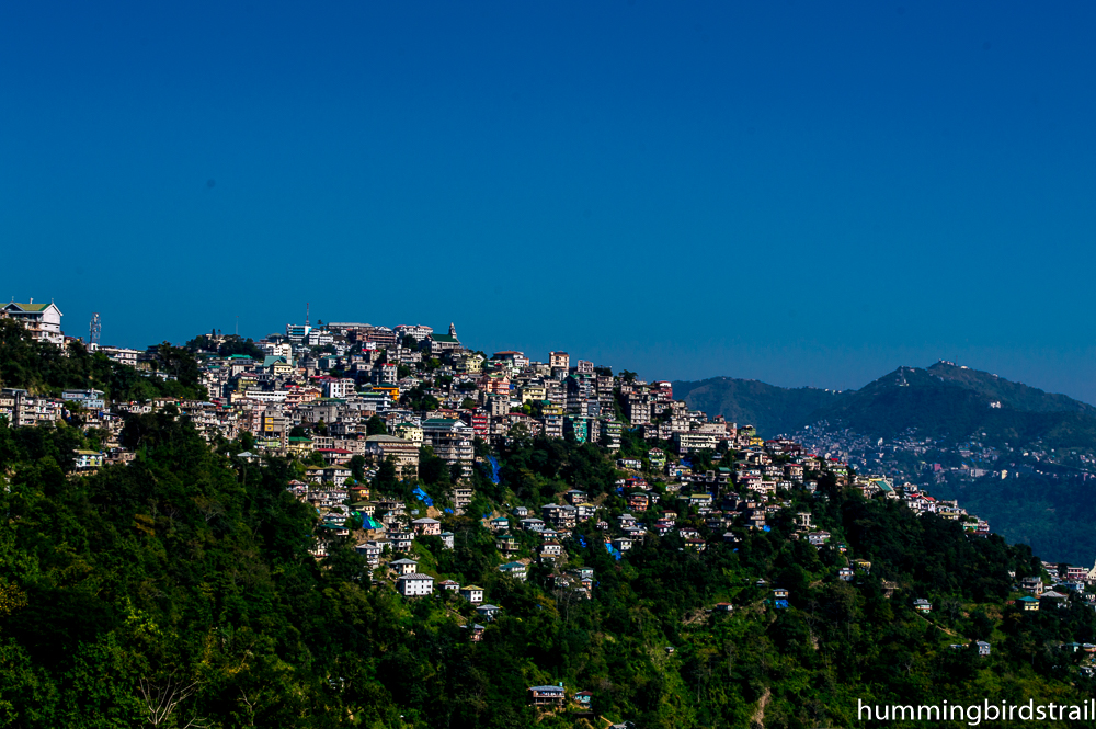 Aizawl city from Chaltlang Tourist Lodge