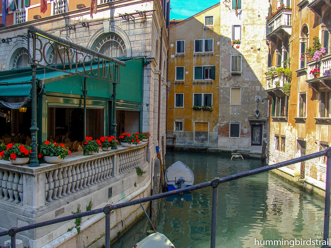 Beautiful café by the canal