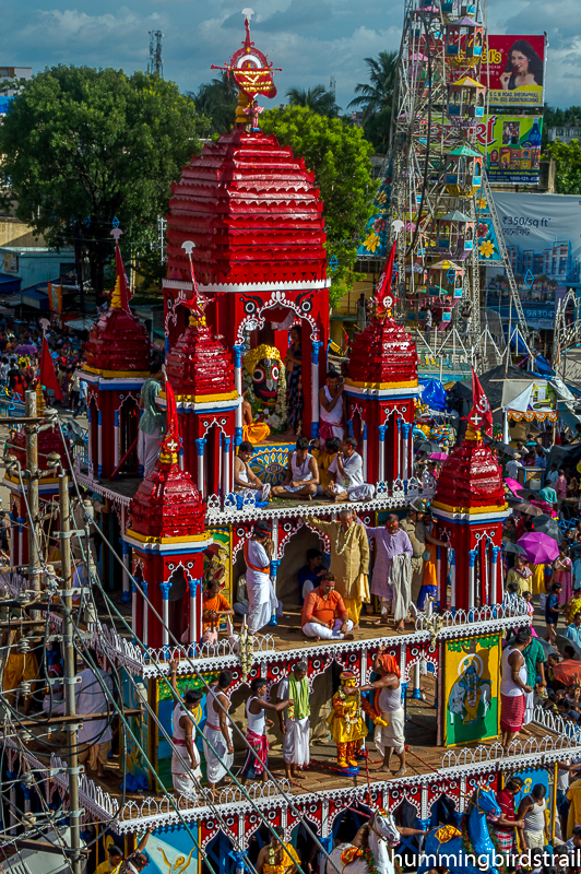 Top Shikhara of the Ratha and God with the priests