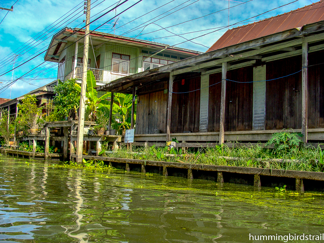 Typical Thai house by the canal