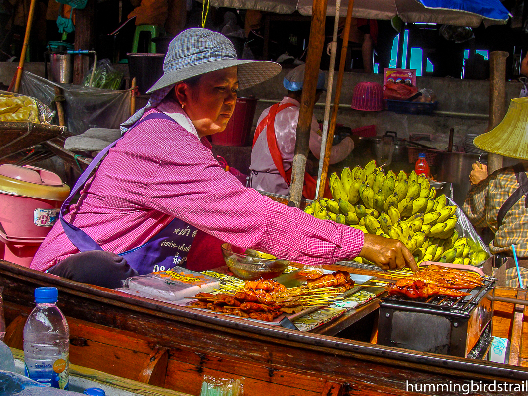 Grilled meat and fish on board