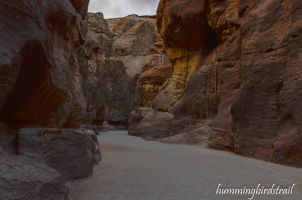 walking through the canyon