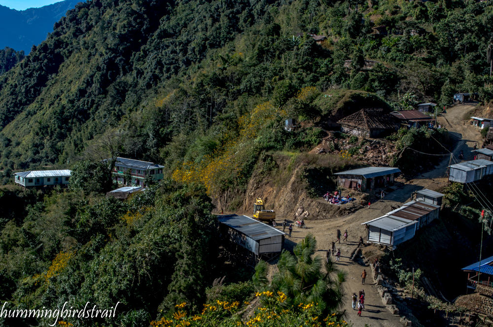 Left road goes to the school at Myanmar and right side is India